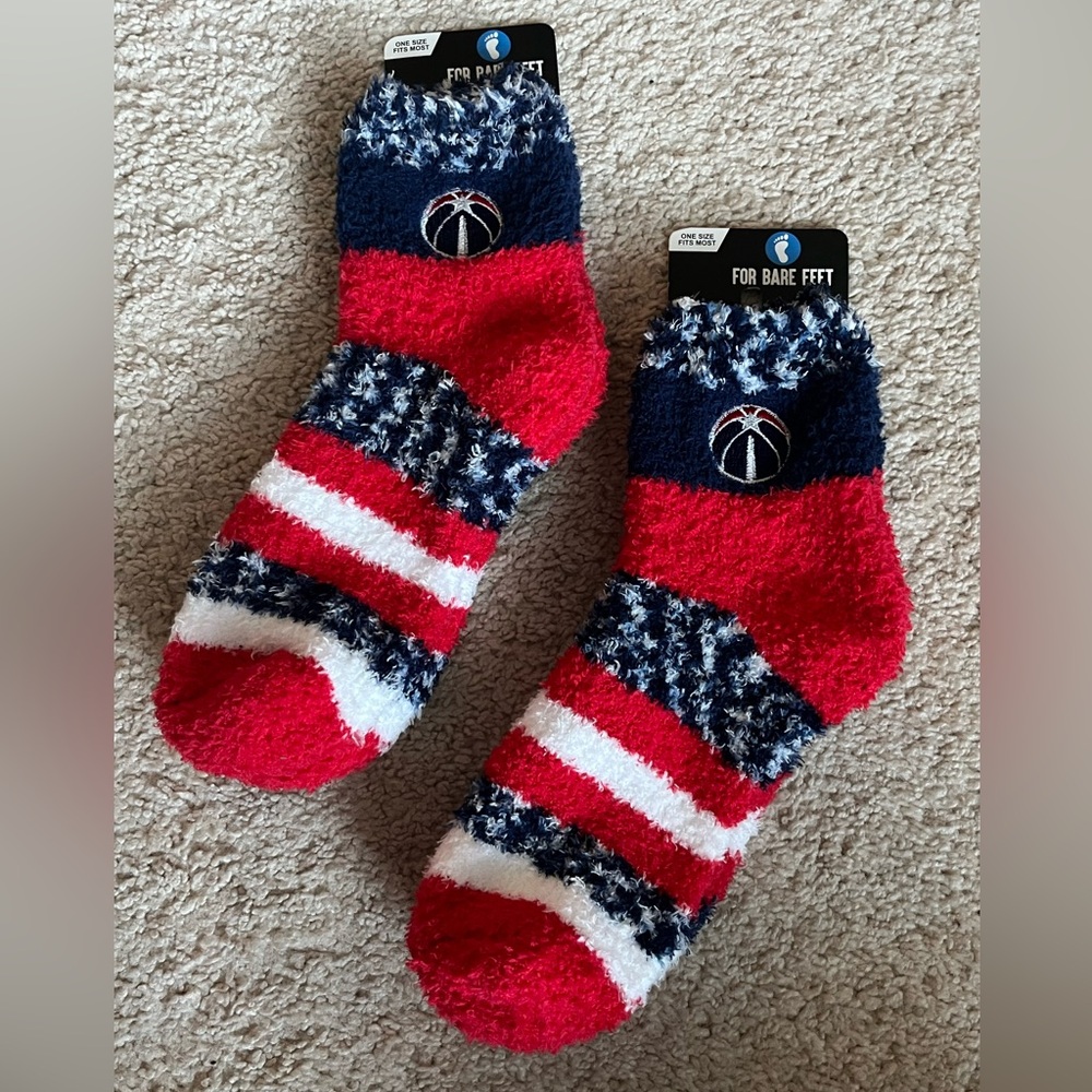 NWT ForBareFeet Washington Wizards Plush Sock Bundle of 2 🏀